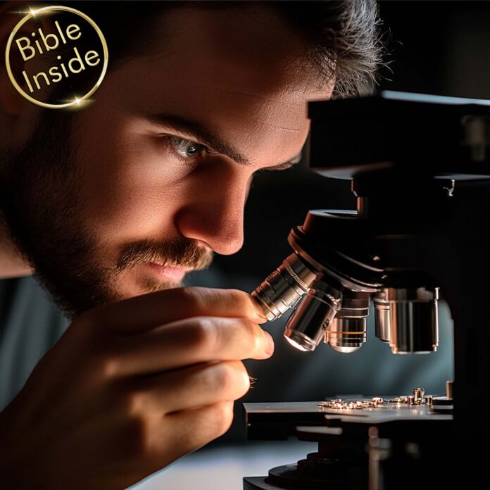 Smallest Bible Gold Pendant Necklace With Square Design by My Nano Jewelry